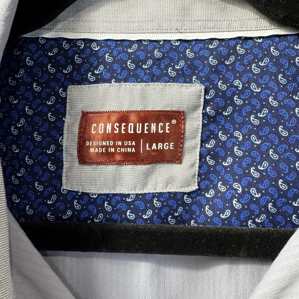 Consequence Mens Large Button Down Short Sleeves … - image 2